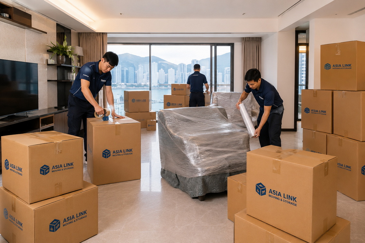 香港海運搬家現場