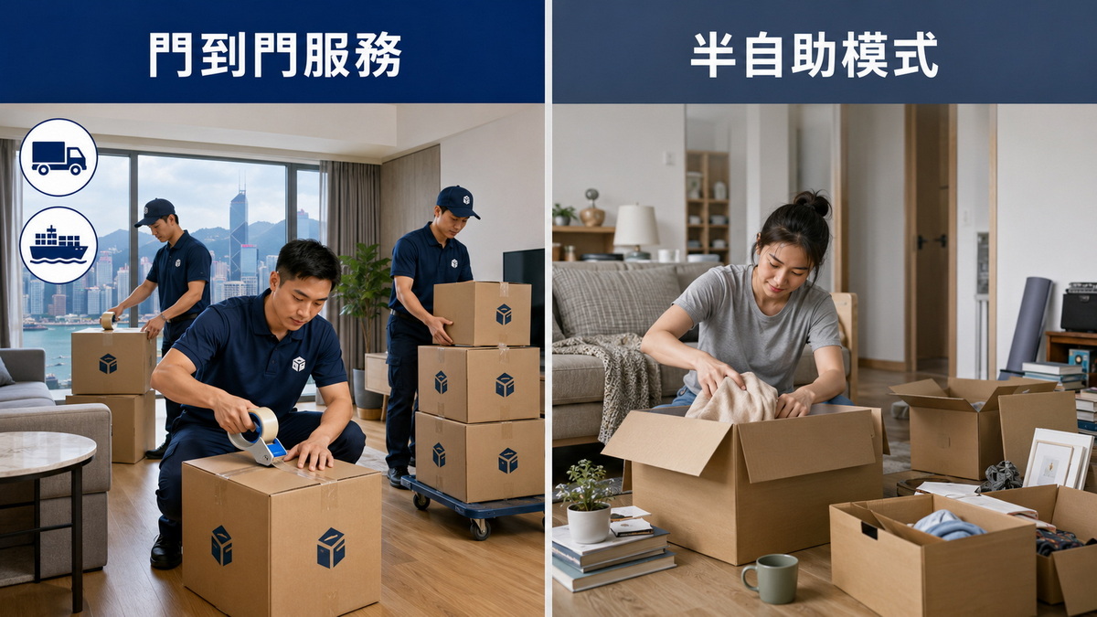 門到門 海運 自助 搬家 對比 圖