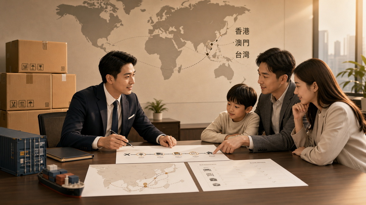 跨境搬屋顧問與客戶時間規劃場景
