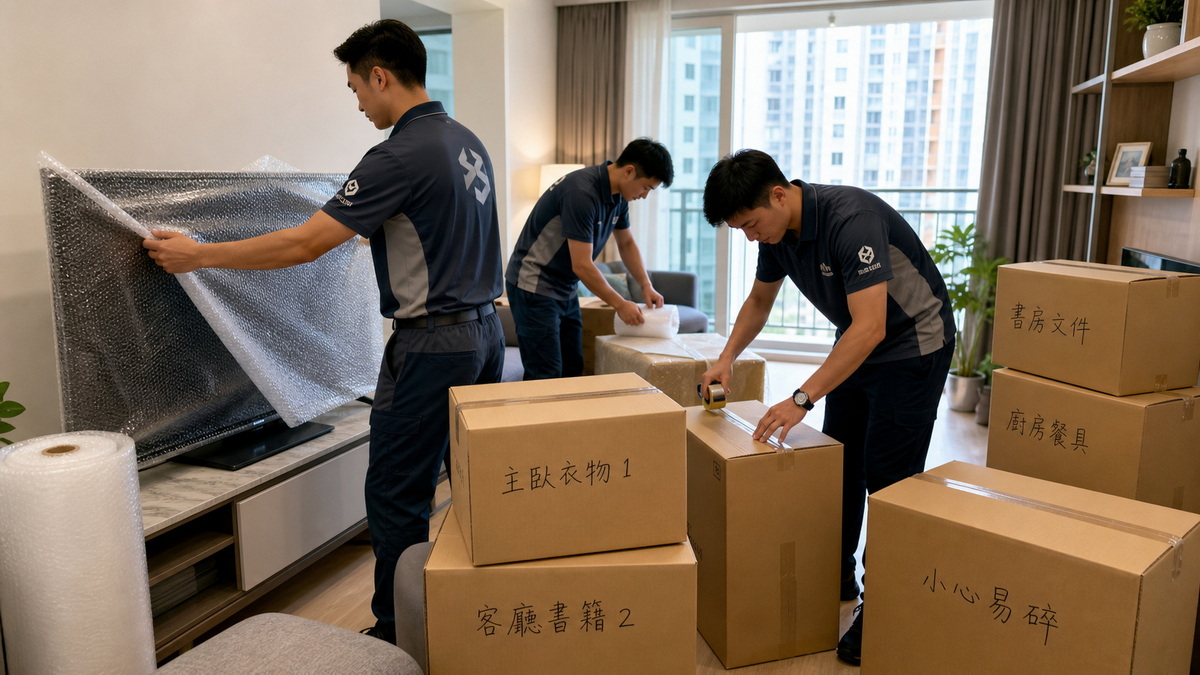 專業搬屋團隊上門打包標記